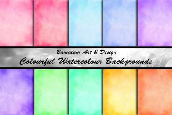 10 Colourful Watercolour Backgrounds: Vibrant Creative Assets