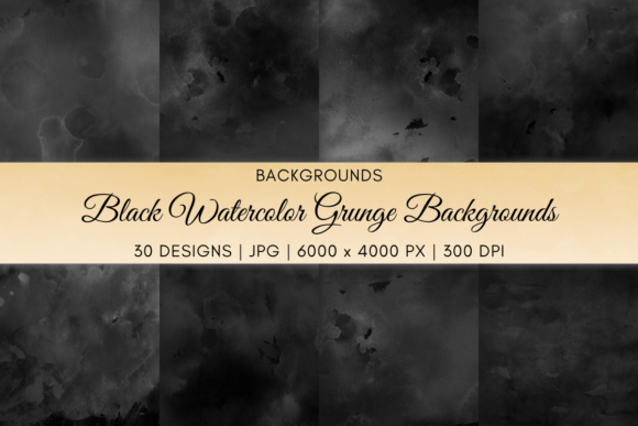 Black Watercolor Grunge Backgrounds: A Designer's Secret Weapon