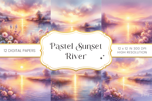 Capturing Tranquility: Using Pastel Sunset River Backgrounds
