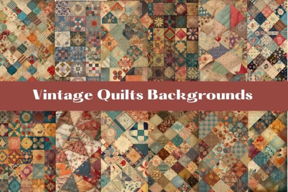 Charming Vintage Quilts Backgrounds for Crafters