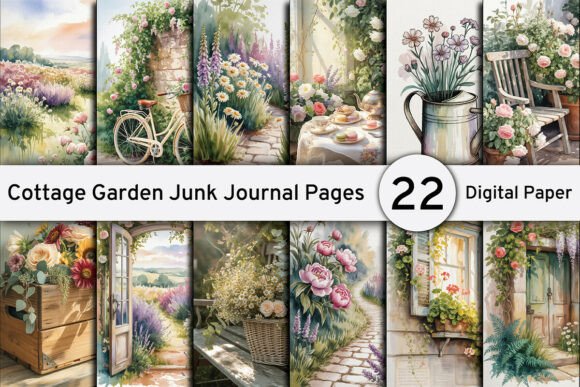 Creating Authentic Charm with Cottage Garden Junk Journal Backgrounds