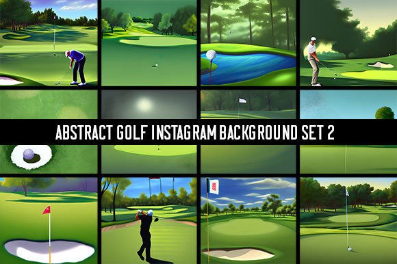 Elevate Your Content: Using 12 Golf Instagram Backgrounds Set 2
