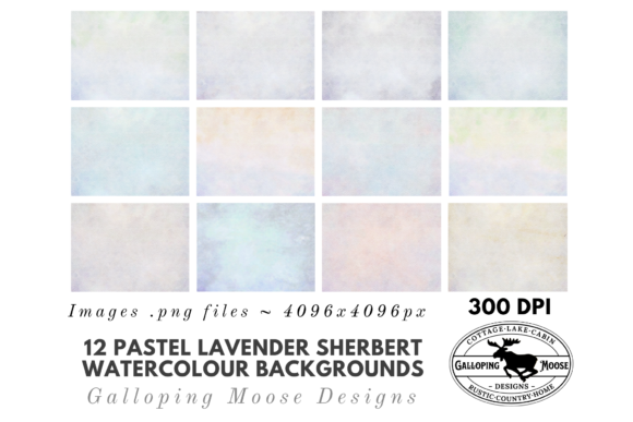 Elevate Your Projects with Pastel Lavender Watercolour Backgrounds