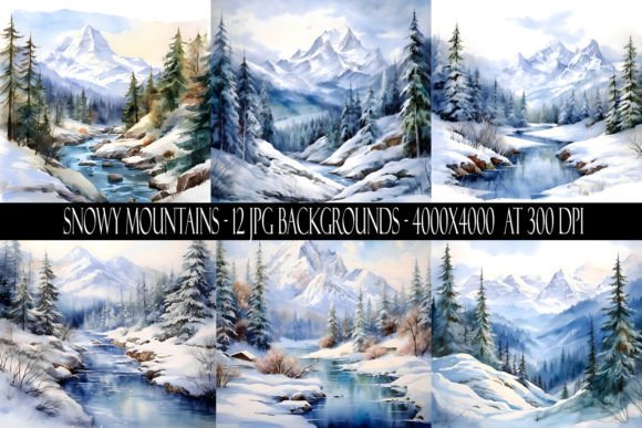 Elevate Your Projects with Snowy Mountain Backgrounds