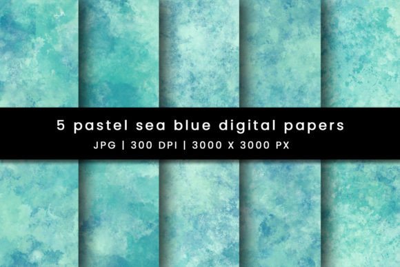 Elevate Your Visuals with Pastel Sea Blue Watercolor Backgrounds