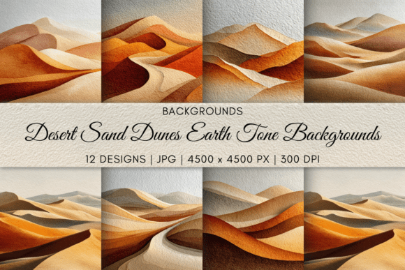 Embrace the Warmth: Desert Sand Dunes Earth Tone Backgrounds