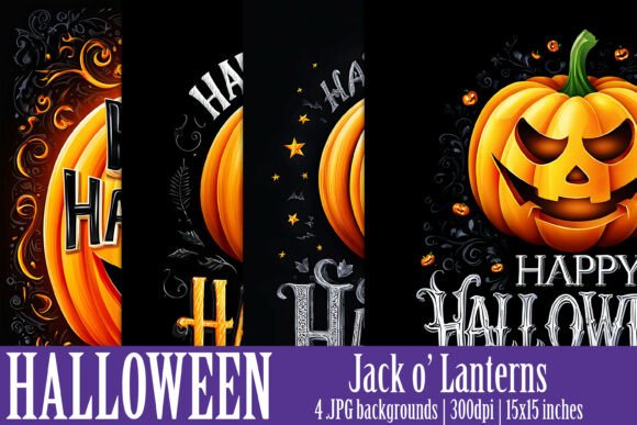 Enchanting Halloween Jack O'Lantern Backgrounds for Creators