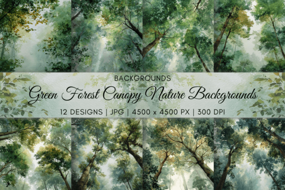 Green Forest Canopy Nature Backgrounds: A Design Sanctuary