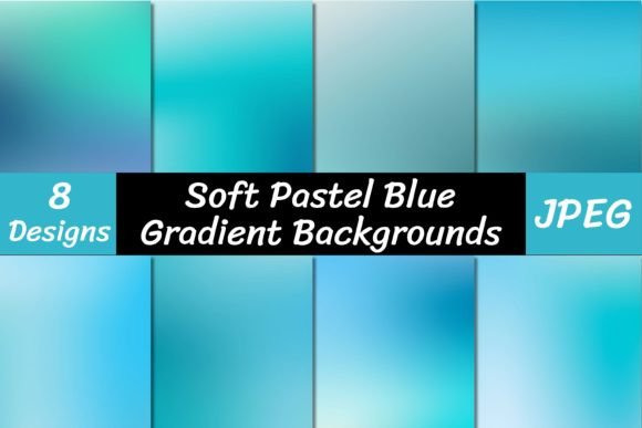 Soft Pastel Blue Gradient Backgrounds for Modern Design