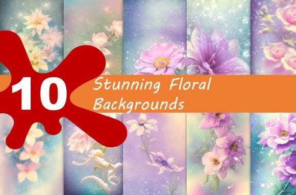 Stunning Floral Backgrounds Set: Creative Uses for Designers