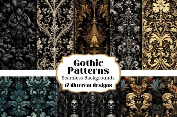 Unleash Your Dark Creative Vision with Gothic Goth Seamless Patterns