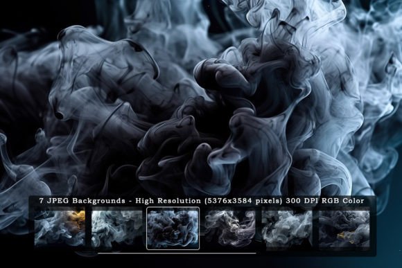 Vivid Black Smoke in Black Backgrounds: A Designer's Asset
