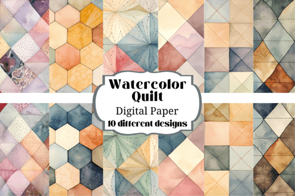 Watercolor Quilt Quilted Backgrounds: A Creative Toolkit for Makers
