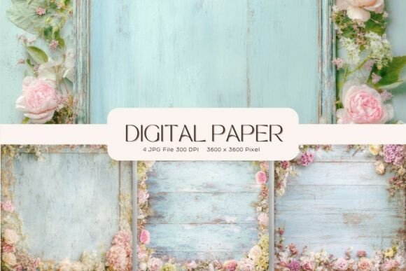 Wooden Florals Texture Backgrounds_1 for Your Projects